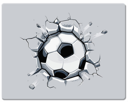 Fotbalový míč Podložka pod myš - Bílá