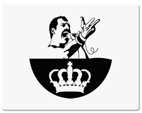 Freddie Mercury - Queen Podložka pod myš - Bílá