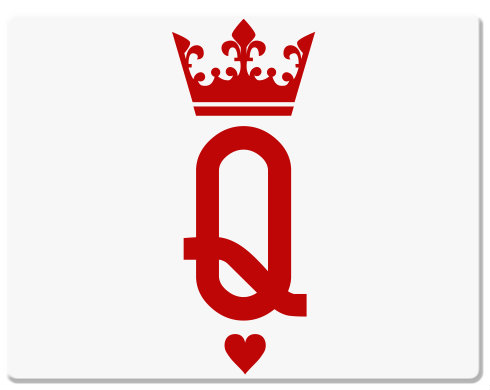 Q as queen Podložka pod myš - Bílá