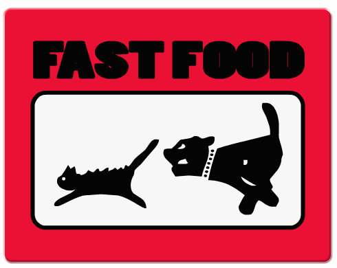 Fast food Podložka pod myš - Bílá