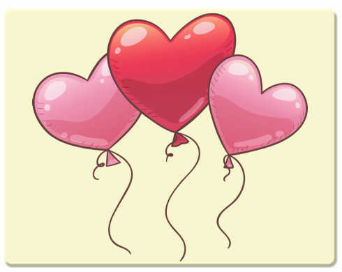 heart balloon Podložka pod myš - Bílá