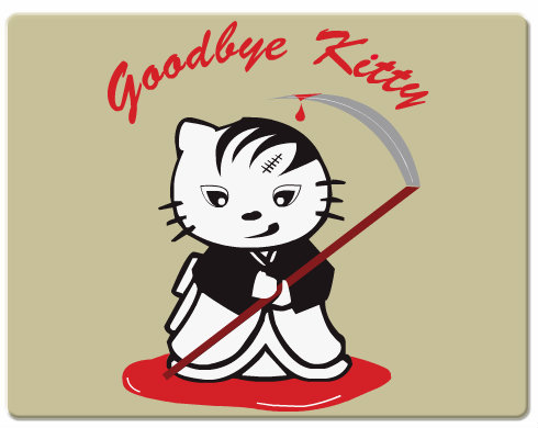 Goodbye Kitty Podložka pod myš - Bílá