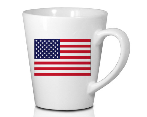 USA Hrnek Latte 325ml - Bílá