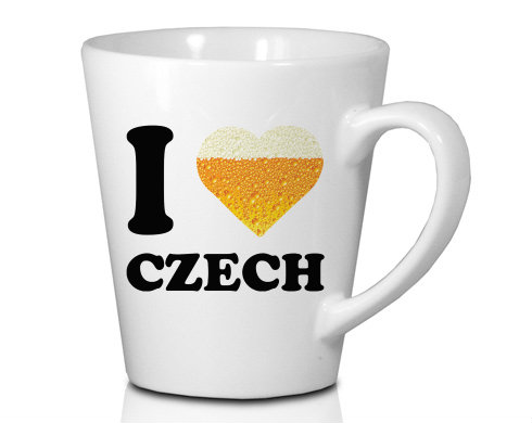 I love czech beer Hrnek Latte 325ml - Bílá