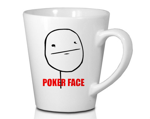 Poker face Hrnek Latte 325ml - Bílá
