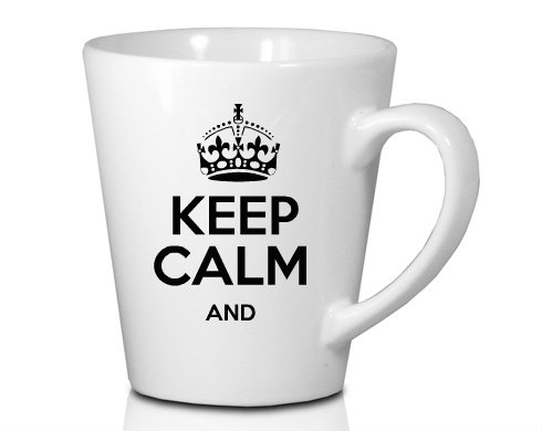 Keep calm Hrnek Latte 325ml - Bílá