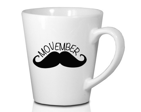 Movember Moustache Hrnek Latte 325ml - Bílá