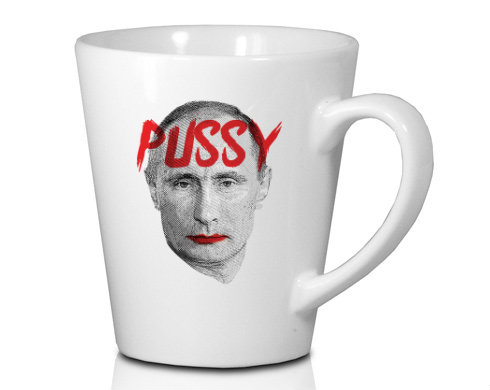 Pussy Putin Hrnek Latte 325ml - Bílá