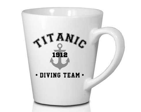 TITANIC DIVING TEAM Hrnek Latte 325ml - Bílá