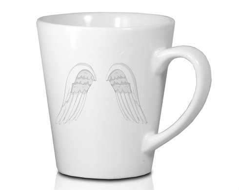 Andělská křídla Hrnek Latte 325ml - Bílá