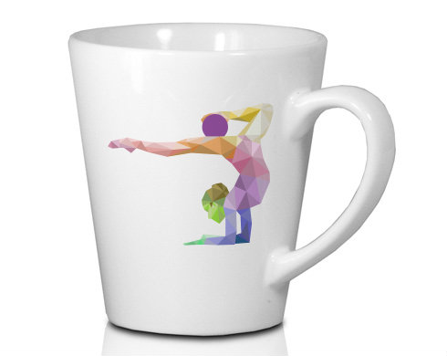 Gymnastika Hrnek Latte 325ml - Bílá
