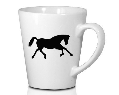 Běžící kůň Hrnek Latte 325ml - Bílá
