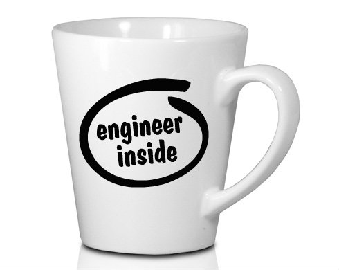 Engineer inside Hrnek Latte 325ml - Bílá