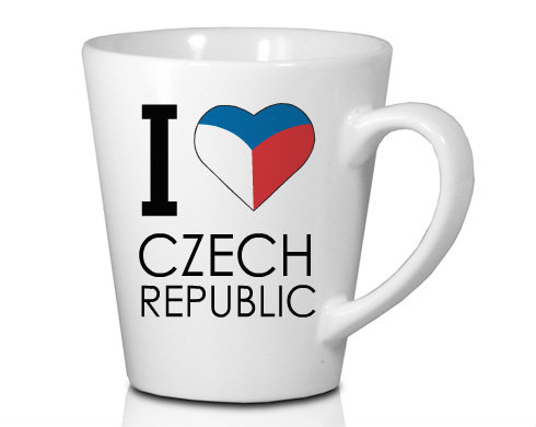 I love Czech republic Hrnek Latte 325ml - Bílá