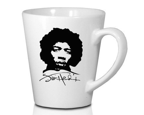Jimi Hendrix Hrnek Latte 325ml - Bílá
