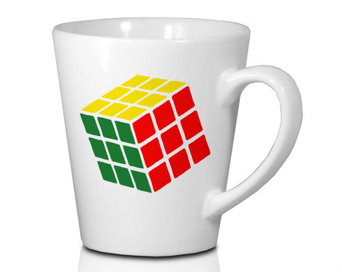 Rubikova kostka Hrnek Latte 325ml - Bílá