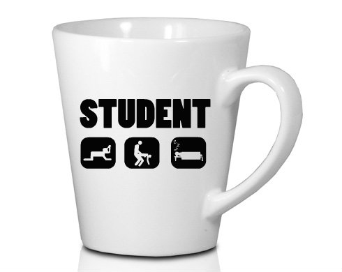 Student Hrnek Latte 325ml - Bílá