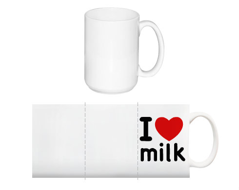 I Love milk Hrnek MAX - Bílá