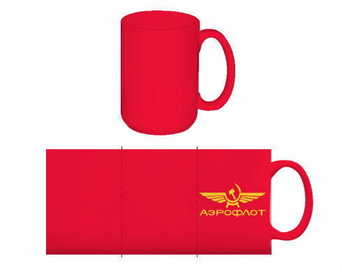 Aeroflot Hrnek MAX - Bílá