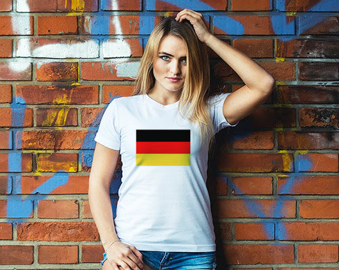 Německo Dámské tričko Classic - Bílá