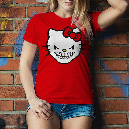 Hell kitty Dámské tričko Classic - Bílá