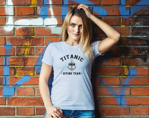TITANIC DIVING TEAM Dámské tričko Classic - Bílá