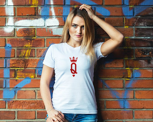 Q as queen Dámské tričko Classic - Bílá