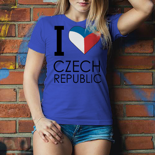 I love Czech republic Dámské tričko Classic - Bílá
