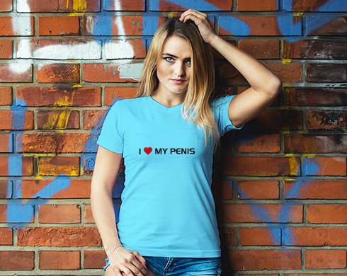 I love my penis Dámské tričko Classic - Bílá
