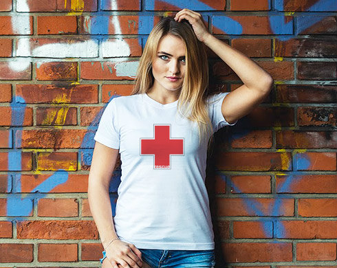 Rescue Dámské tričko Classic - Bílá