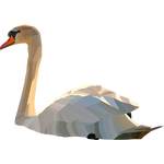 Low-poly labuť