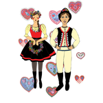 Kuba and Klara from Moravia folk