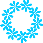 Věneček z modrých kvítků