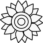 Černobílá slunečnice