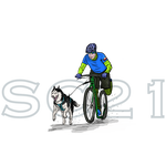 SC21 - koloběžka s huskym