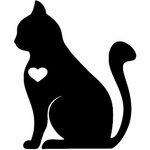Kočka srdce