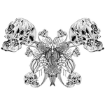 Flower Skull - White