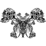 Flower Skull - Black