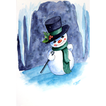 Sněhulák s cylindrem