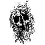 Skull Draw Hair Black