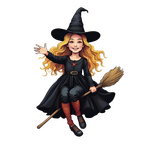 malá čarodějnice na koštěti