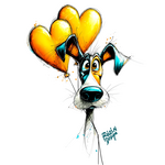 Pejsek se srdíčkovými balónky – 