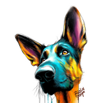 Německý ovčák – moderní barevná 