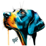 Labrador – barevný portrét (mode