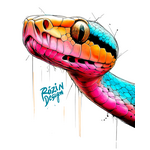 Barevný had – neonový portrét (m