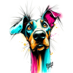 Colorful Dog – moderní ilustrace