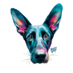 Německý ovčák – barevný portrét 