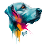 Zlatý retrívr – ink art ilustrac