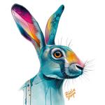 Zajíc – barevný portrét (Rózin D