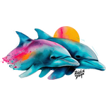 Neonoví delfíni – Akvarelový des